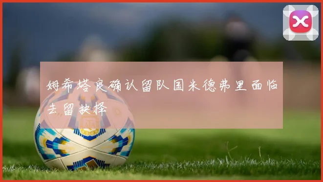 姆希塔良确认留队国米德弗里面临去留抉择